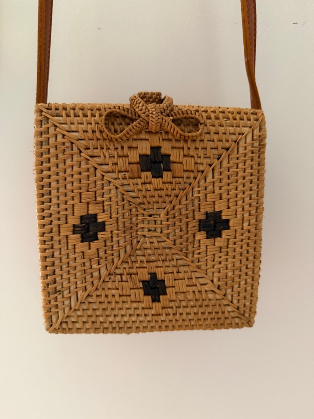 Urban Outfitters Straw Crossbody Bag Boho Woven Summer Shoulder Purse